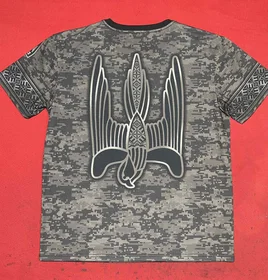 Футболки с полной запечаткой: вишиванка Темний Сокіл